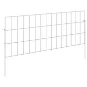 Vidaxl Ograja za vrt z žeblji 12 szt. 75 x 30 cm Mesh Pocinkano jeklo