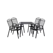 eoshop Kovinski vrtni set Eoshop 9: miza + 4 stogljivi stoli