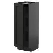 METOD Podni element s policama, Crnosiva/Lerhyttan crno bajcovano, 30x37 cm
