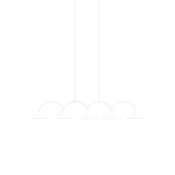 Globen Lighting viseča svetilka CURVE 5, bela, 5-žarnična, 165 cm - Dnevna soba/jedilnica - Vintage - Kovina