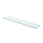 vidaXL Polica Prosojno Steklo 80x15 cm