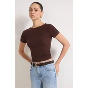 Trendyol Milla Ženska bluza, Braon
