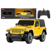 JEEP Wrangler JL Rubicon Auto na daljinsko upravljanje Rastar žuti 1:24