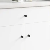 vidaXL Ročaji za omare 2 pcs Črna M4 x 12 mm elezo