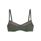 LASCANA Bikini zgornji del  bež / rjava / oliva