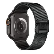 FORCELL Pas za Apple Watch Forcell F-Design FA11 s sponko iz jekla, 38/40/41 mm, črn