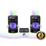 Aiwa BT party zvočniški sistem z ojačevalnikom AKAI Y3 Dual Speaker System