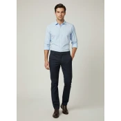 Elit Elegantne muške pantalone sa teksturom, Teget