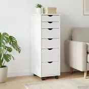 vidaXL Gležnji kabinet Bela 34 x 39 x 93,5 cm Masivno borovo les