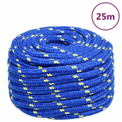 Greatstore Vrv za čoln moder 20 mm 25 m polipropilen