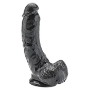 Dildo 8 palcev z jajci črne barve
