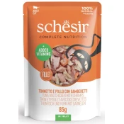 Schesir cat tuna in piščančji fileju z rakci 85 g