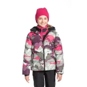 ICEPEAK Zunanja jakna KIRN  pastelno zelena / temno zelena / neonsko roza / vinsko rdeča