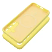 OEM Silikonski etui za Samsung S25 EDGE, debeline 2 mm, združljiv z MagSafe, rumene barve