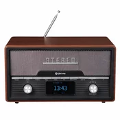 DAB+ FM Radio | Bluetooth | CD Player | Sat i Alarm | Tamno Drvo | DENVER