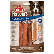 8in1 Triple Flavour Ribs žvečilne palčke - Varčno pakiranje: 3 x 6 kosov