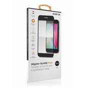 Aligator zaščitno kaljeno steklo GLASS PRINT, Samsung Galaxy A34 (5G), črno, lepilo za celoten zaslon