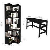 HANAH HOME Studijski sto i polica za knjige CPT4804 150
