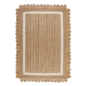 Ročno tkana preproga iz jute v naravni barvi/slonokoščena 160x230 cm Grace White – Flair Rugs
