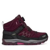 Trekking čevlji CMP Kiruna Mid FitGo Wp 3Q56784J Bordo rdeča