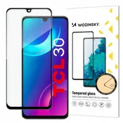 Wozinsky Full Glue kaljeno steklo za TCL 30, črno