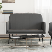 vidaXL Klop siva 107x80x81 cm umetno usnje