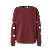 PIECES Majica PCKALINKA med/burgund/bela