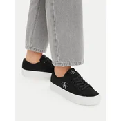 Superge Calvin Klein Vulc Flatf Laceup Suede HW0HW03088 Črna