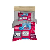 Lessential Maison PH163 Pink/Grey/Blue Baby Quilt Cover Set