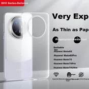 Divi Maska za mobilni telefon Huawei Mate 70, Providno-bela