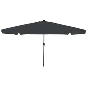 Vidaxl Vrtni dežnik z LED lučmi Antracit 395 x 395 x 245 cm Poliester