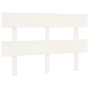 vidaXL vidaXL Posteljno vzglavje belo 124x3x81 cm trdna borovina, (20648265)