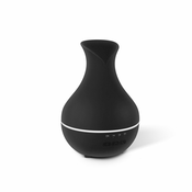USB vlažilnik zraka za aromaterapijo z LED osvetlitvijo 120 ml črn