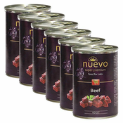 Konzerva NUEVO CAT Adult Beef 6x400 g, 5 + 1 GRATIS