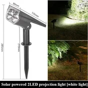 KJB Solarni vrtni reflektor 2 LED, bela svetloba