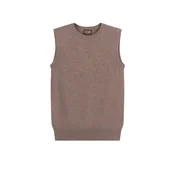 GOBI Cashmere Pleten brezrokavnik Womens Timeless Cashmere Crewneck Vest temno siva