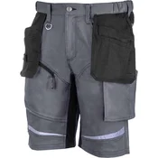 LAHTI PRO delovne kratke hlače Slim Fit L4071202, bombaž, M, siva/črna