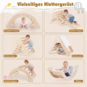 Costway 3-v-1 Montessori leseni plezalni komplet za otroke od 1. leta dalje