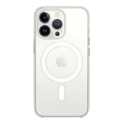 Gumiran magnetni ovitek (TPU Magnetic) za Apple iPhone 13 Pro, prozoren svetleč