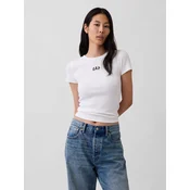 GAP Ribbed T-Shirt with Logo - Womens