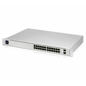 Ubiquiti - 24-port, Layer 3 switch supporting 10G SFP+ connections with fanless cooling