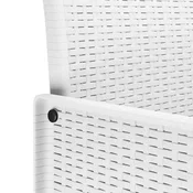 Vidaxl Vrtni Stol z blazino 2 szt. Bela 53 x 49 x 85 cm Polipropilen