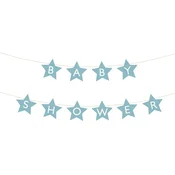 Banner znak za baby shower zvijezde svijetloplave 290cm x 16.5cm