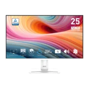 MSI Monitor Business PRO MP251W E2 24,5 FHD, 1920x1080, IPS, 120 Hz, 1500:1 CR, 300 cd/m2, 1 ms, HDMI, DP, VGA, bijela 9S6-3PD4CM-028