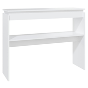 MAISON CHIC konzolna miza - miza ob steni bela 102x30x80 cm iverna plošča, (21786175)