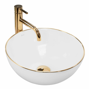 Keramični umivalnik Stella gold edge