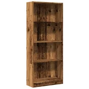 Vidaxl Knjižna omara starinski les 60x24x143 cm inženirski les
