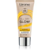 Lirene Vitamin C posvetlitveni fluidni tekoÄŤi puder za dolgoobstojen uÄŤinek odtenek 03 Beige 30 ml