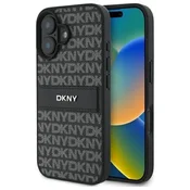 slomart Etui DKNY Texture Pattern Tonal Stripe za iPhone 16 - črno