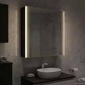 vidaXL Kopalniška ogledalna omara Črna Orehovina 63,5 x 15,5 x 70 cm